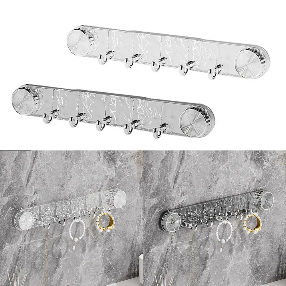 Bathroom Wall Suction Cup Hook Rack – No Drilling, Strong Load Bearing