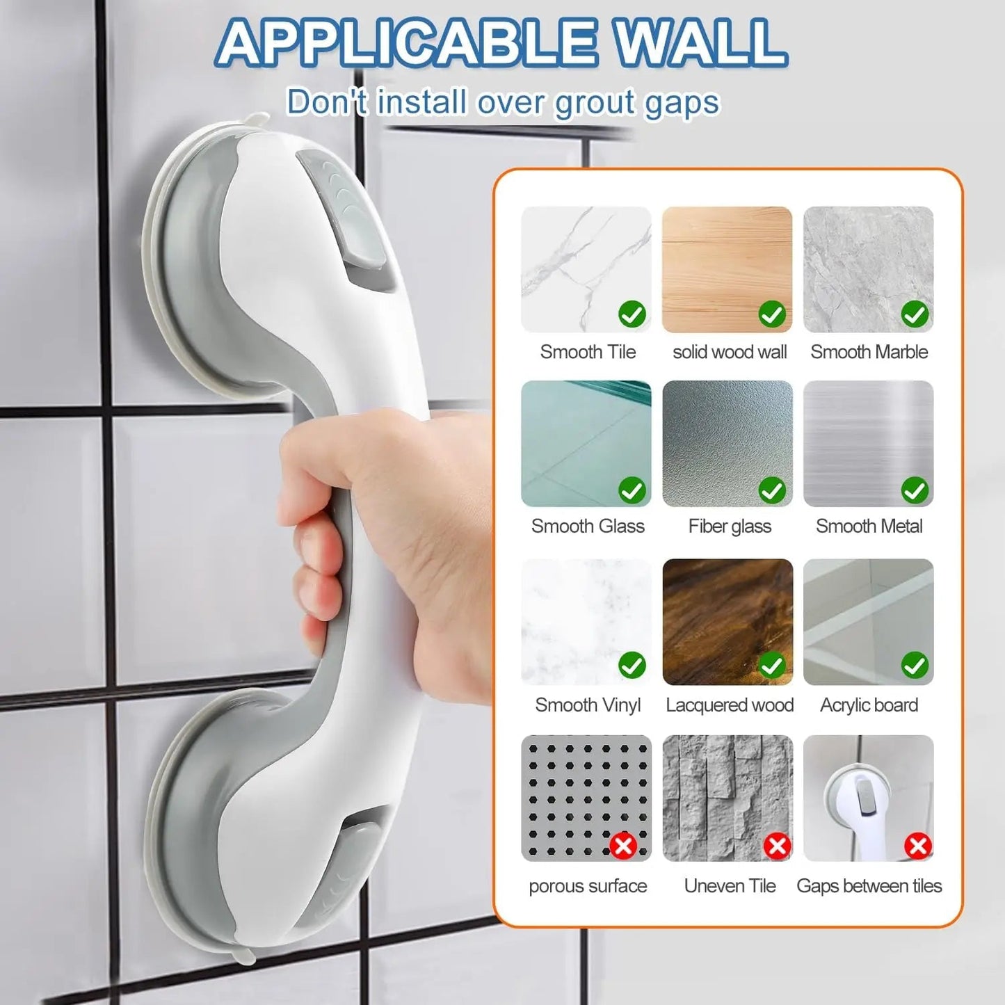 Portable Suction Safety Grab Bar Handle