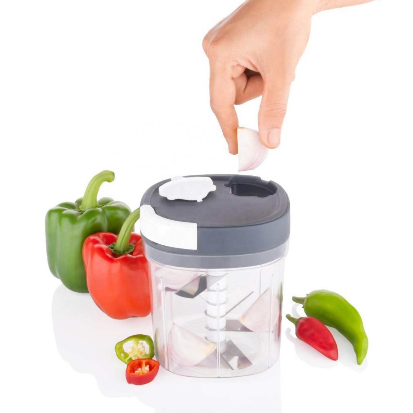 Manual Pull Chopper – Multi-Function Vegetable & Onion Cutter