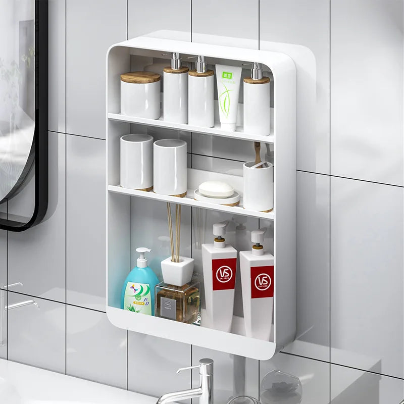 Plastic Kitchen Bathroom Shelf Organizer