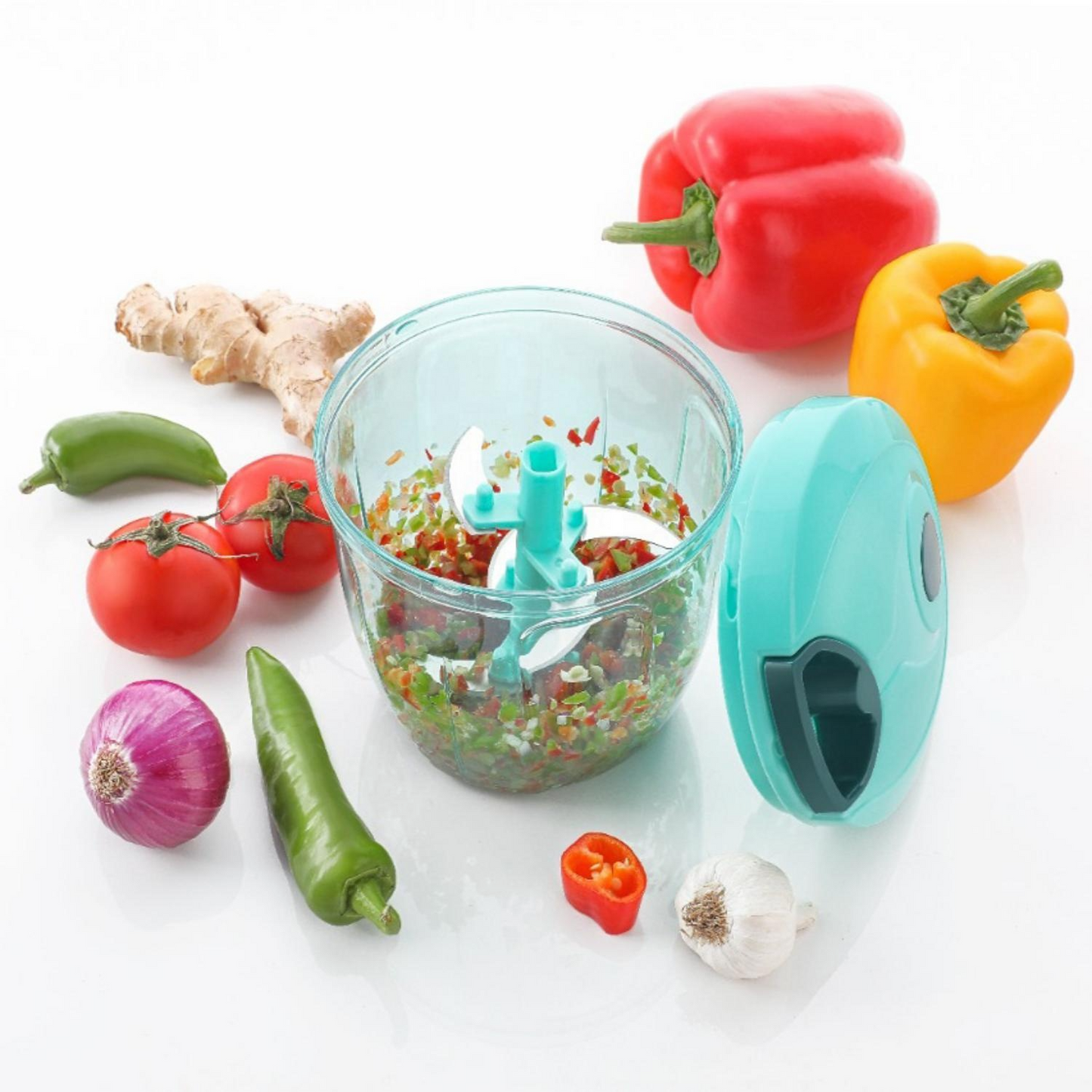 Manual Pull Chopper – Multi-Function Vegetable & Onion Cutter