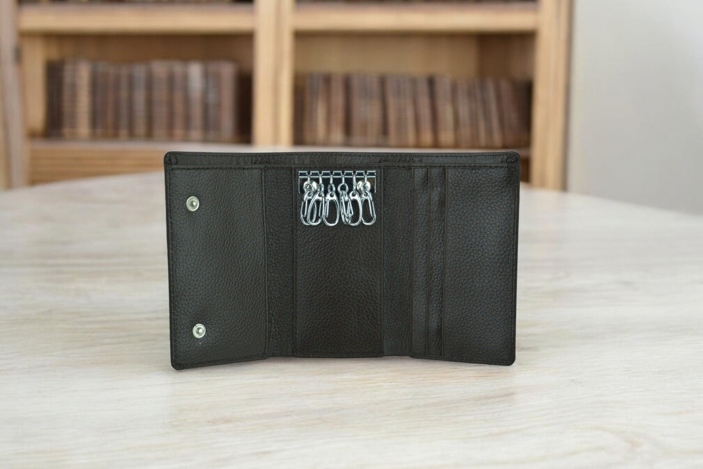 Leather key holder and wallet