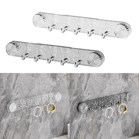 Bathroom Wall Suction Cup Hook Rack – No Drilling, Strong Load Bearing