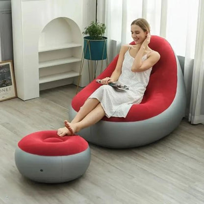 Premium Inflatable Sofa Chair with Ottoman Footrest