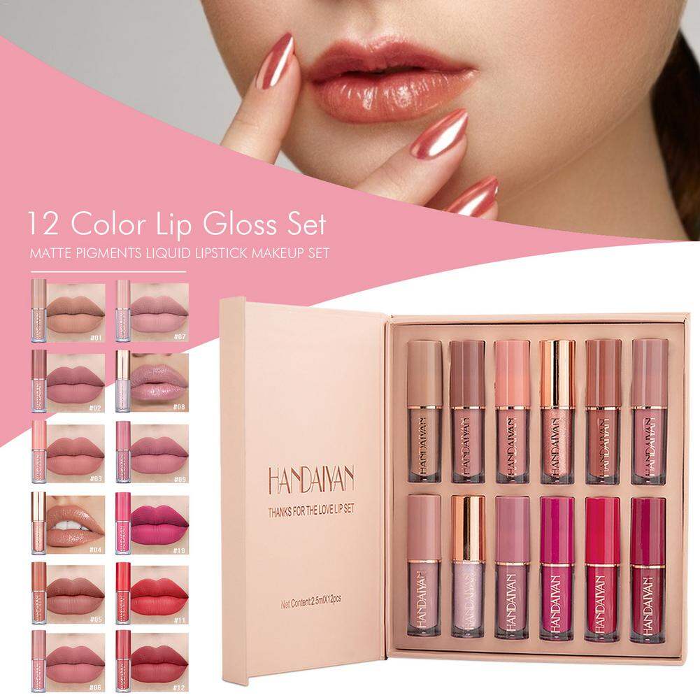 Handaiyan Matte Lipstick Set – 12 Colors