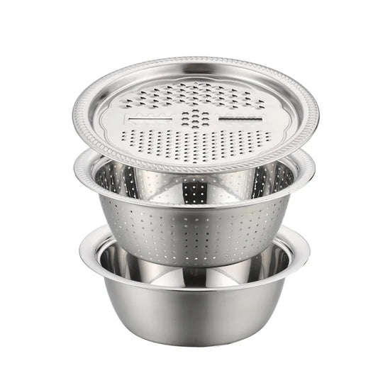 Stainless Steel Multipurpose Grater Bowl Set
