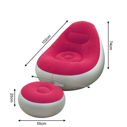 Premium Inflatable Sofa Chair with Ottoman Footrest
