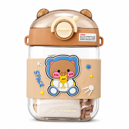 Cartoon Kids Lunch Box Set (Astronaut Design)