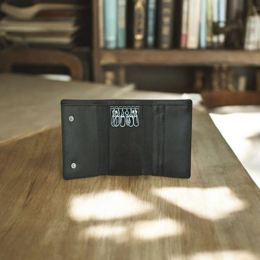 Leather key holder and wallet
