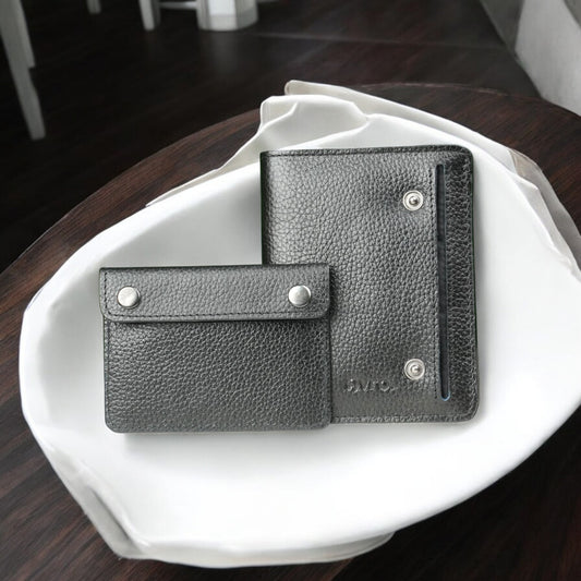 Leather card holder and wallet