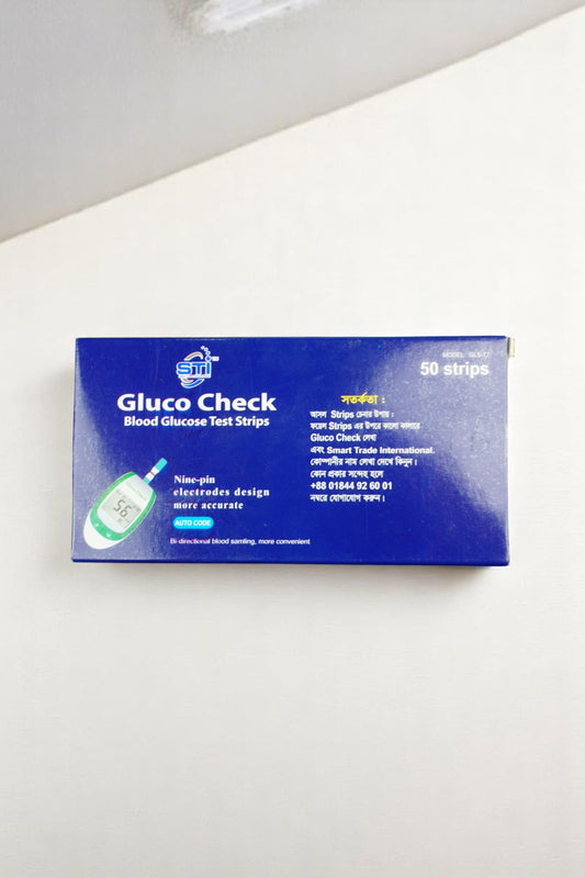 STI Gluco Check ব্লাড গ্লুকোজ টেস্ট স্ট্রিপ | ৫০ পিস