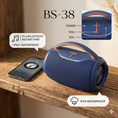 BS-38 Outdoor Wireless Boombox Speaker