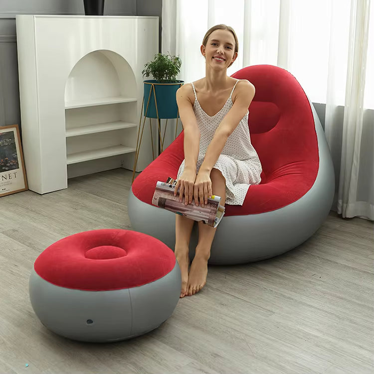 Premium Inflatable Sofa Chair with Ottoman Footrest