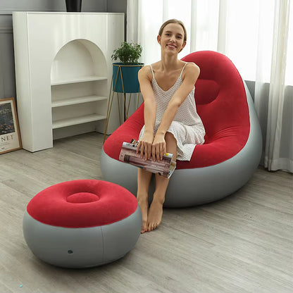 Premium Inflatable Sofa Chair with Ottoman Footrest