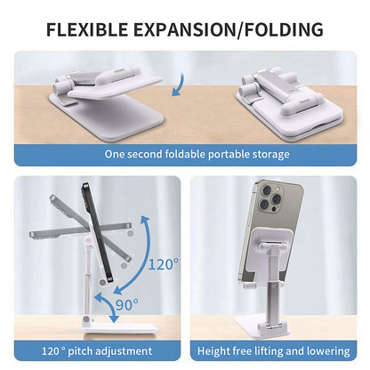 Premium Foldable & Adjustable Desktop Stand for Phone & Tablet