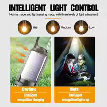 Portable Solar LED Camping Bulb with Hanging Hook
