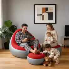 Premium Inflatable Sofa Chair with Ottoman Footrest