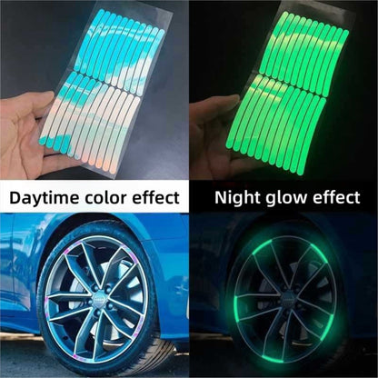 Luminous Car Wheel Rim Reflective Stickers
