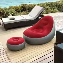 Premium Inflatable Sofa Chair with Ottoman Footrest