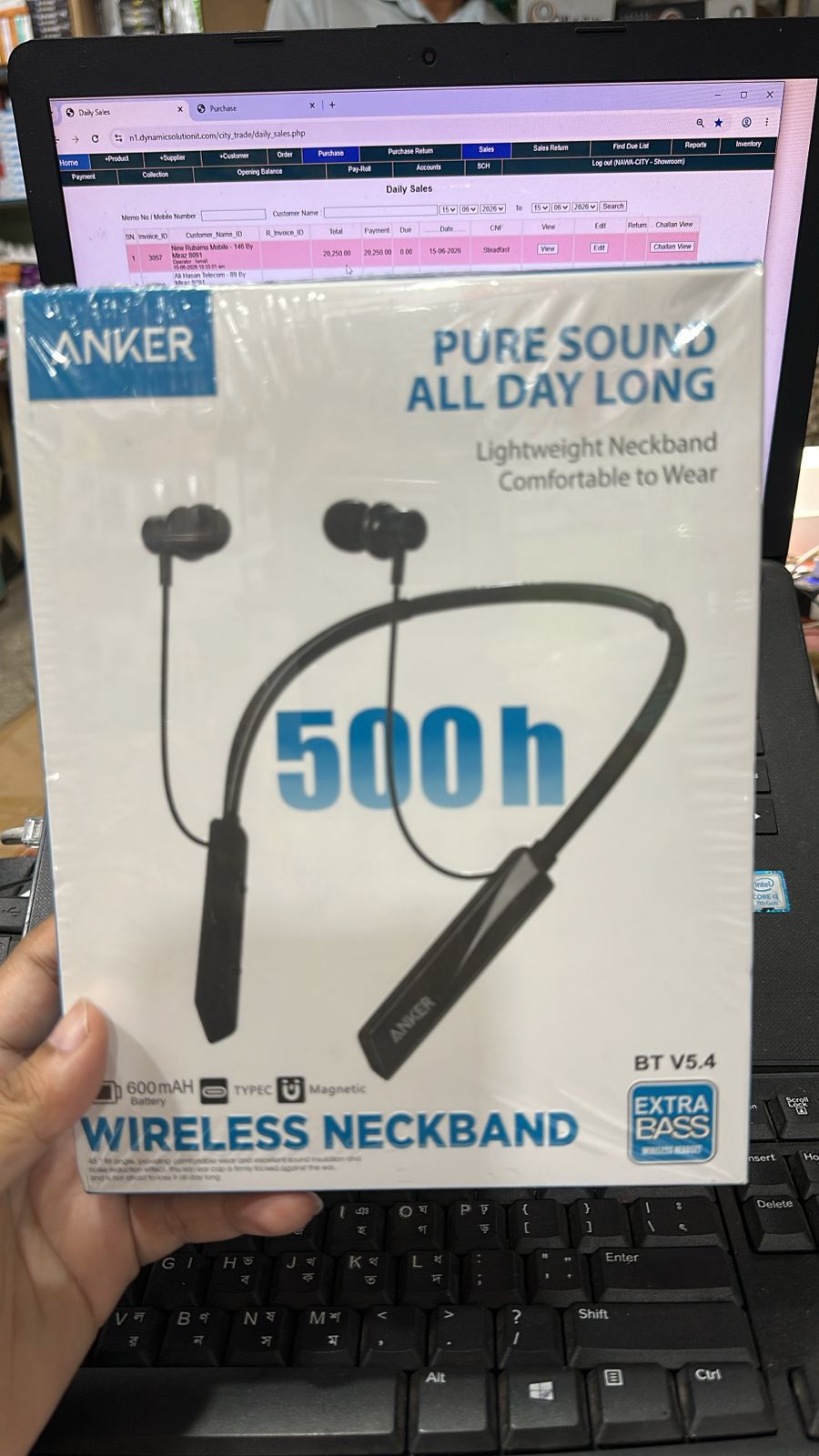 Anker Pure Sound 500h Wireless Neckband Earphone