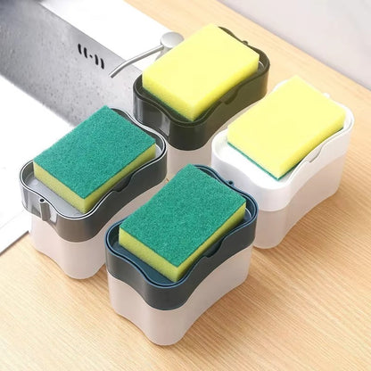 Soap Dispensing Kitchen Sponge Holder