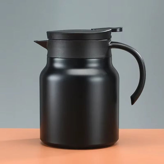 1000ml Insulated Thermal Coffee & Tea Pot with Infuser (Black)