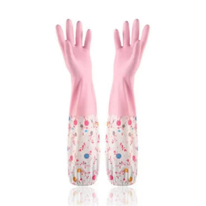 Long Waterproof Rubber Cleaning Gloves
