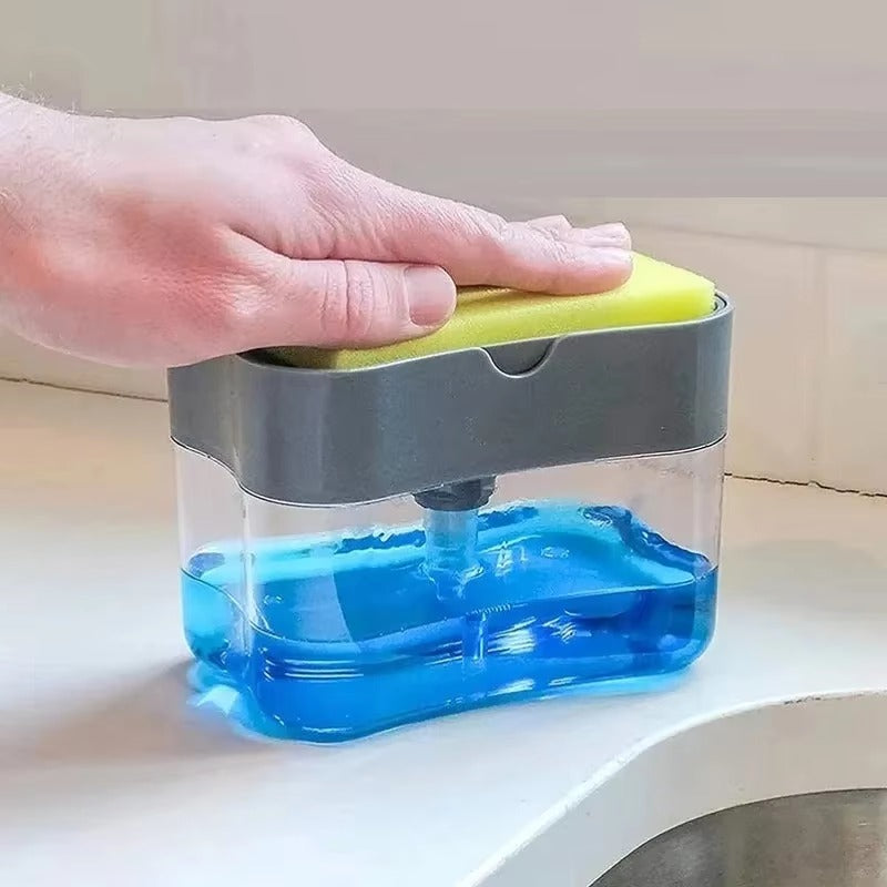 Soap Dispensing Kitchen Sponge Holder