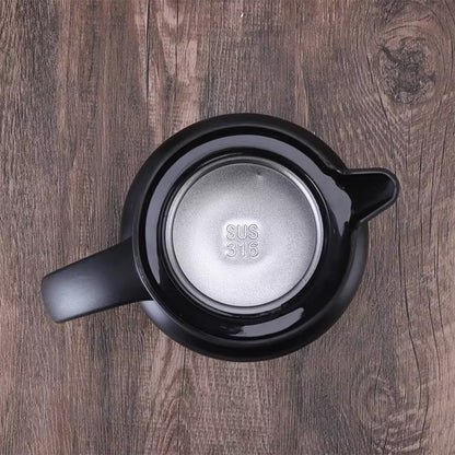 1000ml Insulated Thermal Coffee & Tea Pot with Infuser (Black)