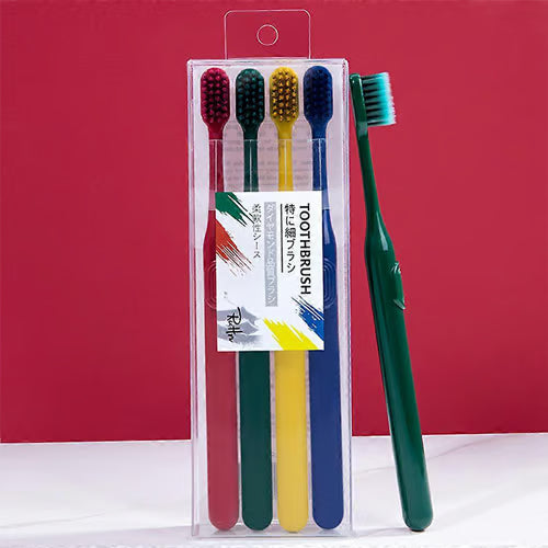 Japanese Style Ultra-Soft Micro-Bristle Toothbrush (4-Pack Combo)
