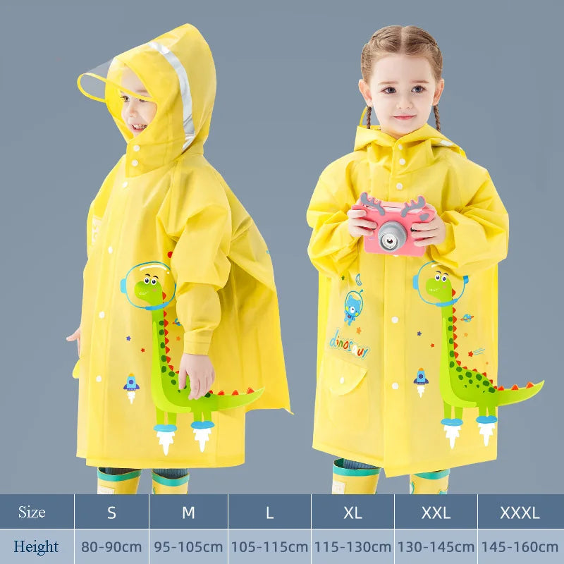 Kids Mermaid Raincoat with Hood